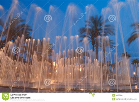 Colorful water fountain stock photo. Image of fresh, abstract - 96056806