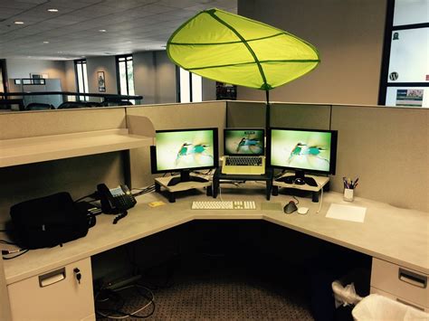 My office desk, with IKEA leaf shade | Daniel M. Hendricks | Flickr