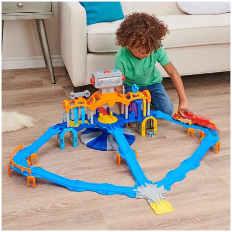 Mighty Express, Mission Station Playset with Exclusive Freight Nate Toy Train, Lights and Sounds
