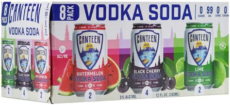 Canteen Vodka Soda Variety Pack 8pk 12oz Can - Legacy Wine and Spirits