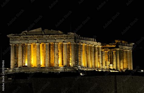 The Parthenon At Night