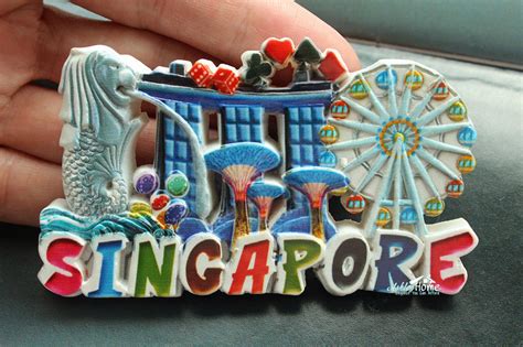 Singapore Merlion Park, Marina Bay Sands Tourist Travel Souvenir 3D ...