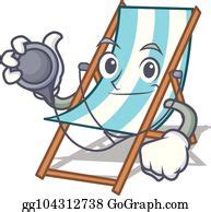 6 Doctor Beach Chair Character Cartoon Clip Art | Royalty Free - GoGraph