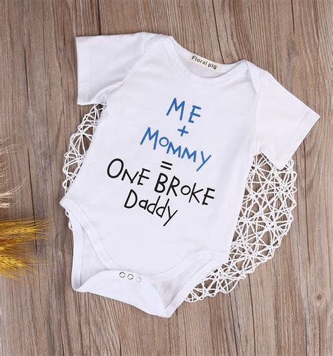 Baby Boys Girls Funny Mommy Daddy Bodysuits Toddler Rompers Outfits3M blue *** Check this ...