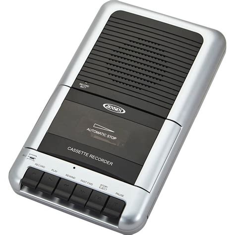 Jensen Cassette Player/Recorder Silver MCR-100 - Best Buy