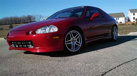 Honda del sol, turbo, candy apple red.