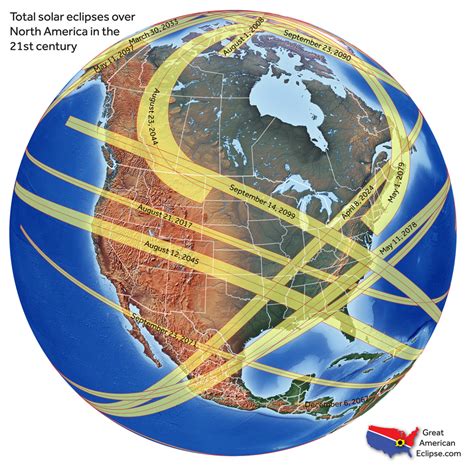 Future eclipses — Total solar eclipse of Aug 21, 2017, the Great ...