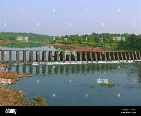 Dam On Jagbudi River, Khed, Ratnagiri, Maharashtra, India Stock Photo ...