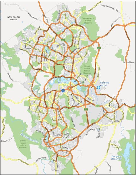 Canberra Map, Australia - GIS Geography