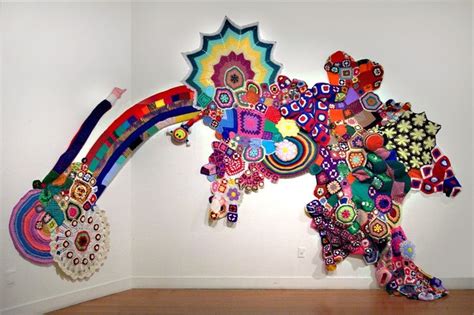 Sculpture. | Crochet art, Knit art, Crochet wall art