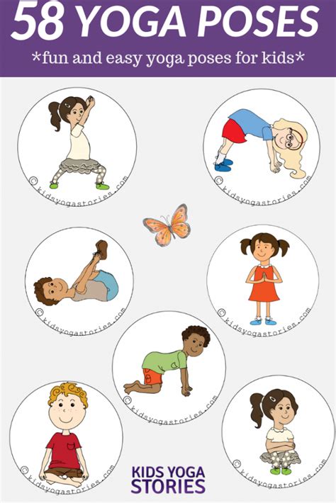 58 Fun and Easy Yoga Poses for Kids (+ Free Printable Posters) | Kids yoga poses, Yoga for kids ...