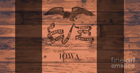 Iowa State Flag Brand Digital Art by Bigalbaloo Stock