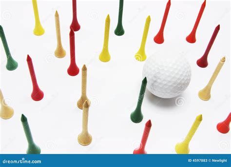 Golf Ball and Golf Tees stock image. Image of athletic - 4597883