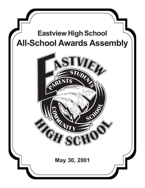 All-School Awards Assembly Eastview High School May 30, 2001