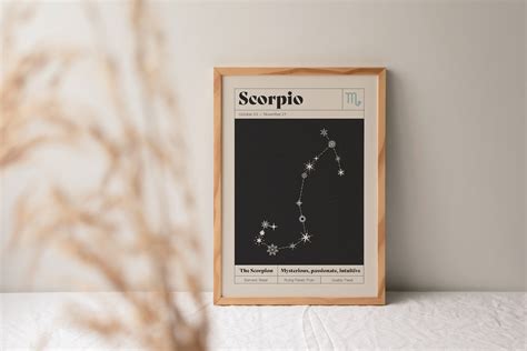 Scorpio Star Constellation Art Print Zodiac Constellation - Etsy