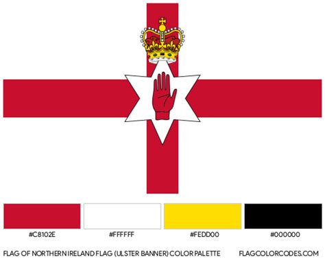 Northern Ireland Flag (Ulster Banner) flag color codes