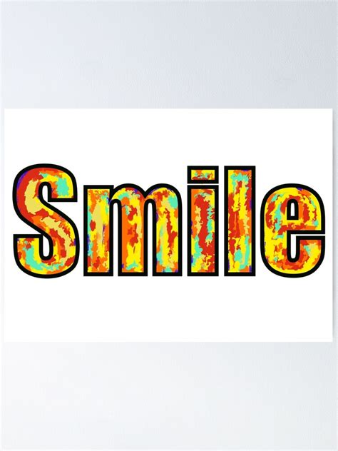 "Smile word art" Poster for Sale by Nasusenaid | Redbubble