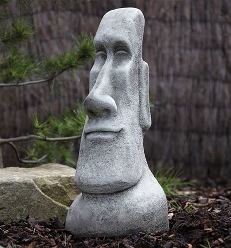 Large Easter Island Head Statue - Male Head Sculpture: Amazon.co.uk: Garden & Outdoors