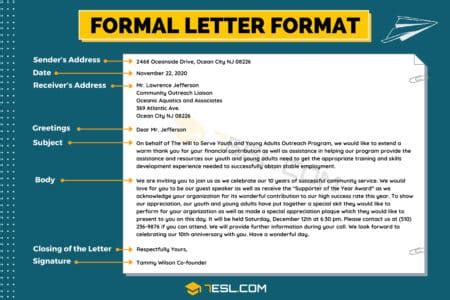 Formal Letter Format: Useful Example and Writing Tips