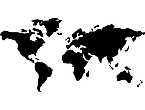 Mundo (world map) dxf File Free Download - 3axis.co | World map silhouette, World map art ...