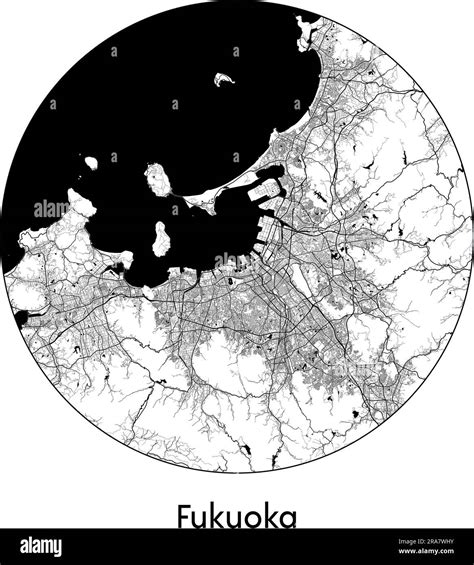 Fukuoka map Black and White Stock Photos & Images - Alamy