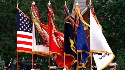 The Order of US Military Flags in a Presentation - YouTube