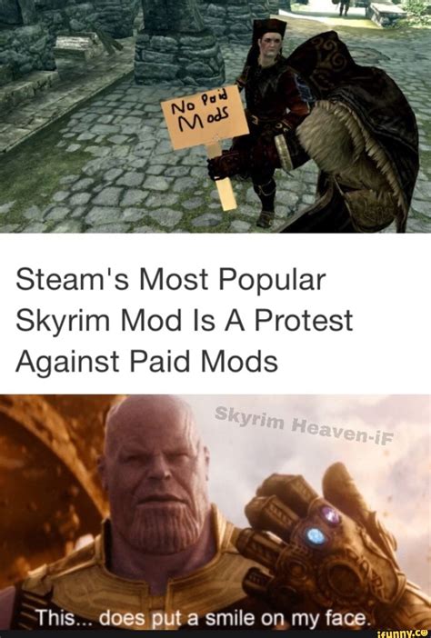 Steam's Most Popular Skyrim Mod Is A Protest Against Paid Mods This... does put a smile on my ...