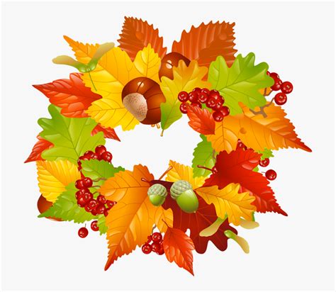 Clip Art Autumn Wreaths - Fall Leaf Wreath Clipart, HD Png Download ...