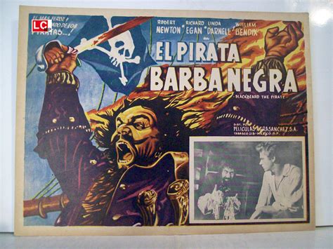 "EL PIRATA BARBA NEGRA" MOVIE POSTER - "BLACKBEARD THE PIRATE" MOVIE POSTER