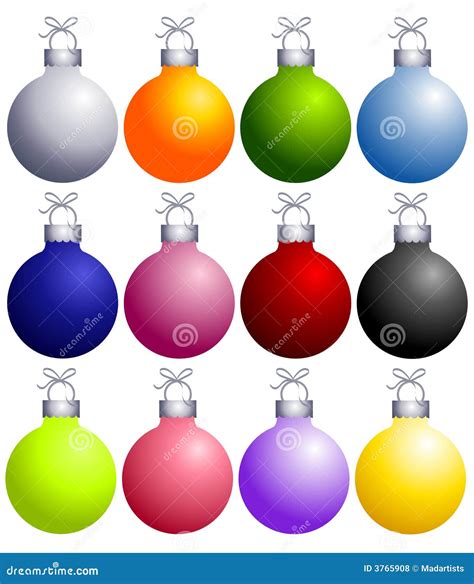 Colorful Christmas Ornaments Collection Royalty Free Stock Photos ...