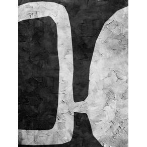 BLACK AND WHITE ABSTRACT ART - SHAPES AND BRUSHES - 1016 - urbanarts