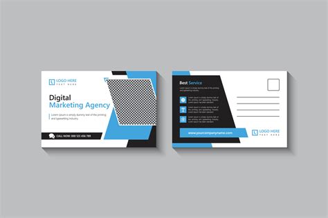 Business Corporate postcard design template free 14529992 Vector Art at ...