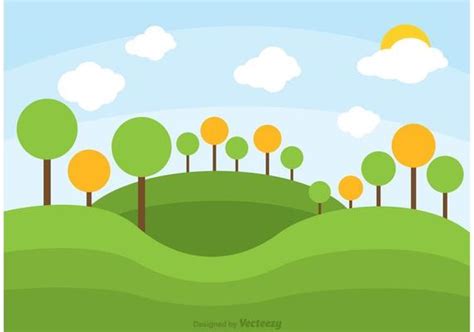 Cartoon Landscape Vector - Download Free Vector Art, Stock Graphics ...