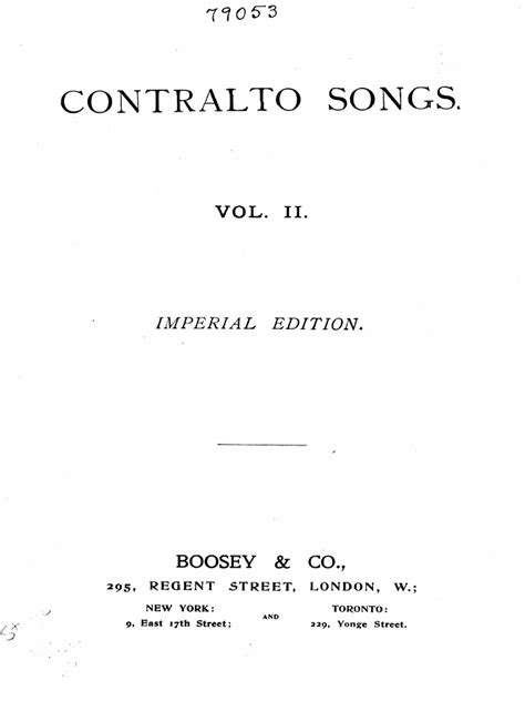 Contralto Songs Vol 2 | PDF