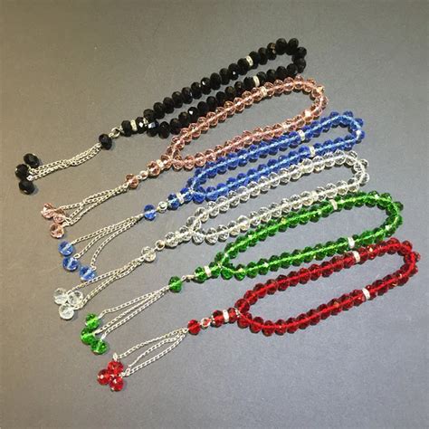 10mm 33 pc beads islamic Muslim Prayer Beads tasbih glass crystal Tesbih prayer beads masbaha ...