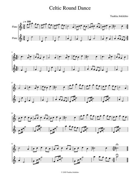 Celtic Round Dance (Flute duet) Sheet music for Flute (Solo) | Musescore.com