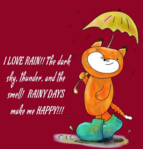 I LOVE RAIN!! The dark sky, thunder, and the smell! RAINY DAYS make me ...