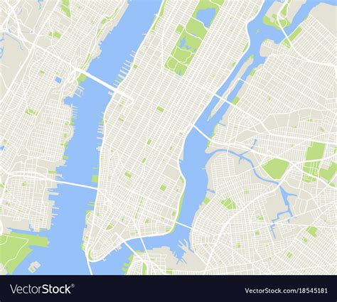 Manhattan On A Map | Tourist Map Of English