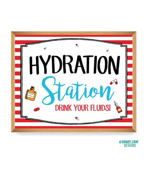 Hydration Station Sign Beverages Sign Drinks Sign Nurse - Etsy | Nursing graduation party ...