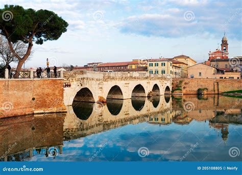 Old town of Rimini, Italy stock image. Image of summer - 205108805