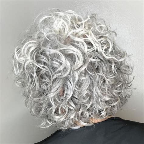 Short-To-Medium Gray Permed Hair | Permed hairstyles, Short permed hair ...