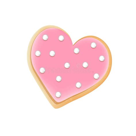 Cookie of Heart Vector Icon.Outline,line Vector Icon Isolated on White Background Cookie of ...