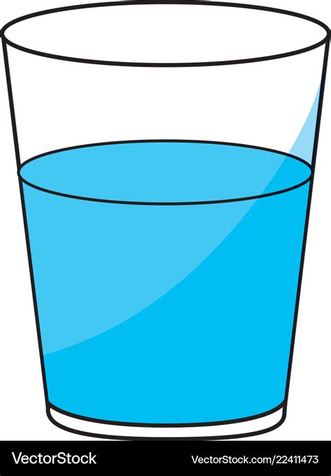 Water glass cup Royalty Free Vector Image - VectorStock