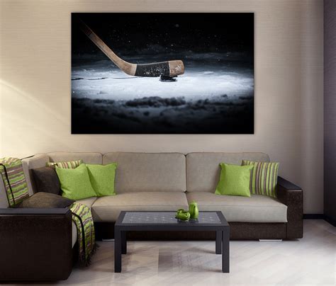 Hockey Wall Art Hockey Stick Decor Hockey Canvas Decor for | Etsy