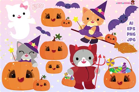 Halloween Kawaii Kittens Graphic by ladymishka · Creative Fabrica