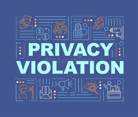 Privacy Violation Word Concepts Banner Stock Vector - Illustration of ...