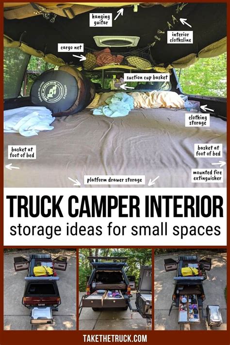 Truck Bed Camper Interior: Organization and Space-Saving Storage Ideas ...