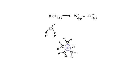 SOLVED: Draw the hydration shells that form around a potassium ion a chloride ion when potassium ...