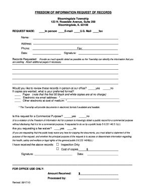 Foia Request Form Pdf - Fill Online, Printable, Fillable, Blank | pdfFiller