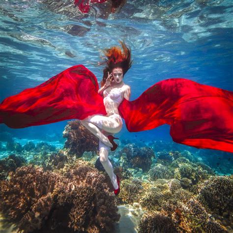 Woman Underwater Photography